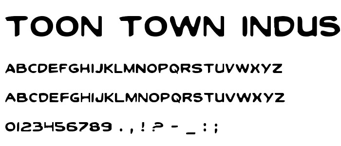 Toon Town Industrial Light font